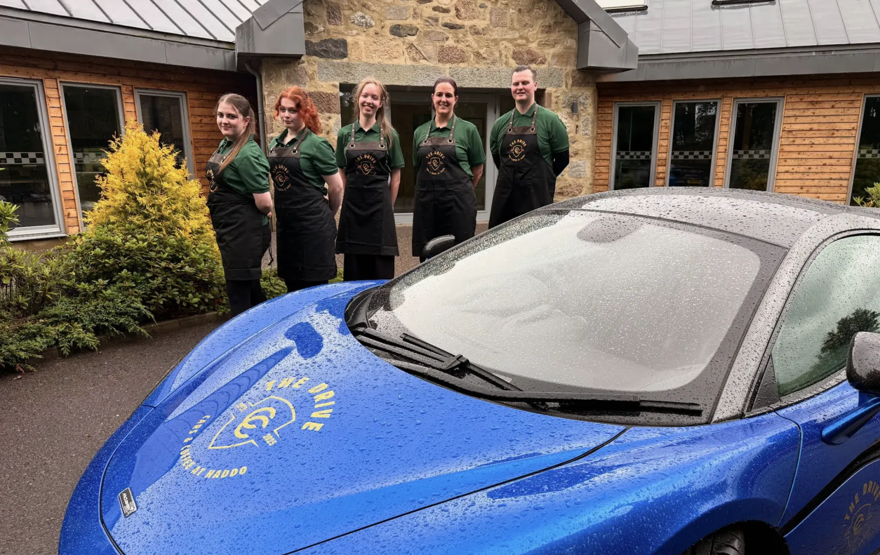 The team at The Drive at Haddo, a car & coffee café near Aberdeen, Aberdeenshire